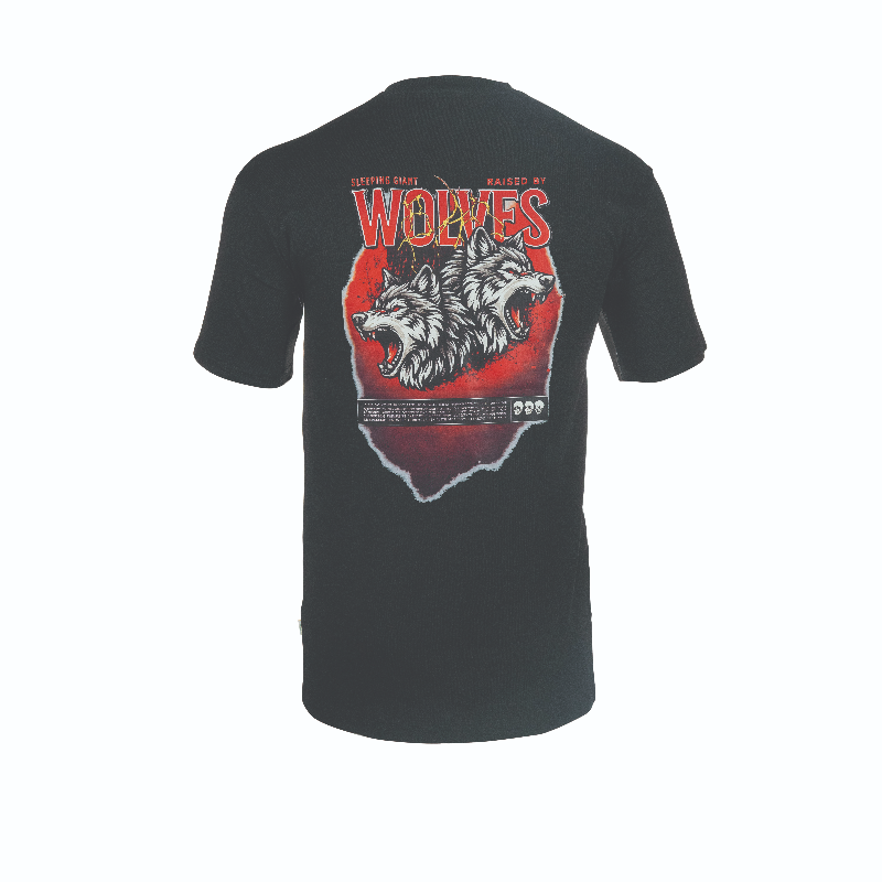 Drop Shoulder Men's T-shirt(Wolves) - Gallery View 2